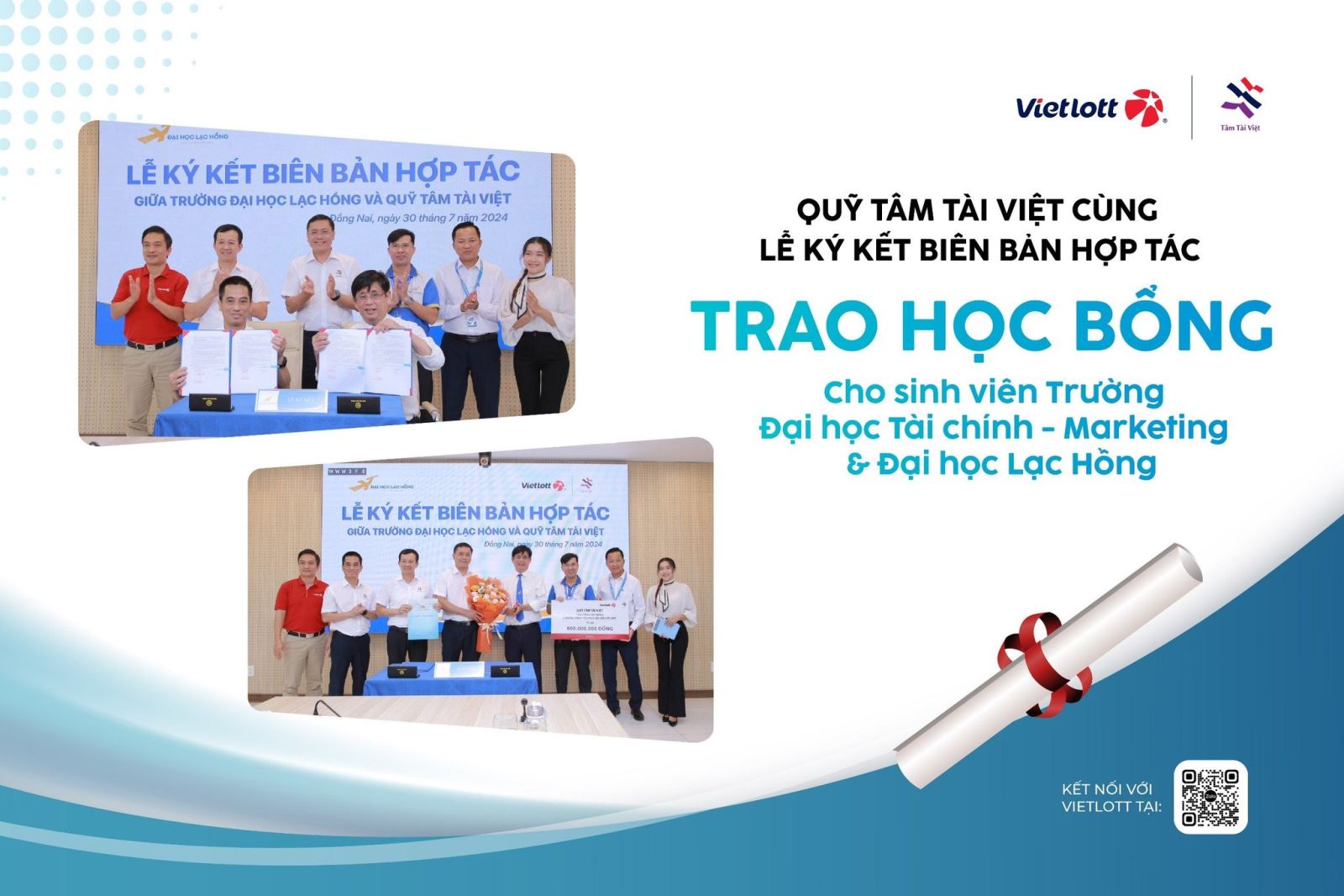 QUỸ TÂM TÀI VIỆT CÙNG VIETLOTT CHUNG TAY TRAO CƠ HỘI ĐẾN SINH VIÊN CÓ HOÀN CẢNH KHÓ KHĂN